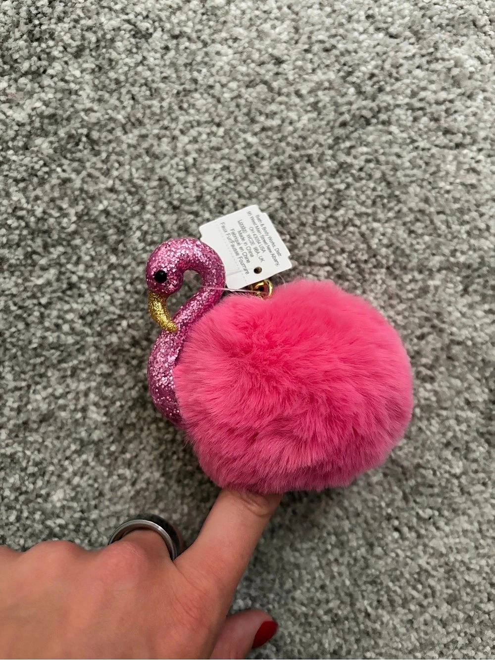 Bath & Body Works Flamingo Pom PocketBac Holder Pink & Gold